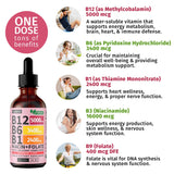 Vitamin B12 & B6 Liquid Drops – Sublingual B-Complex with 5000 mcg Methylcobalamin – Daily Nutritional Support (2 Pack)
