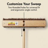 Bristles 4218 18” Push Broom Head for Indoor and Outdoor, Commercial Or Residential Use with Stiff Bristles for Heavy-Duty Work On Concrete, Patio, Garage, Stone Or Any Heavy Duty Cleaning