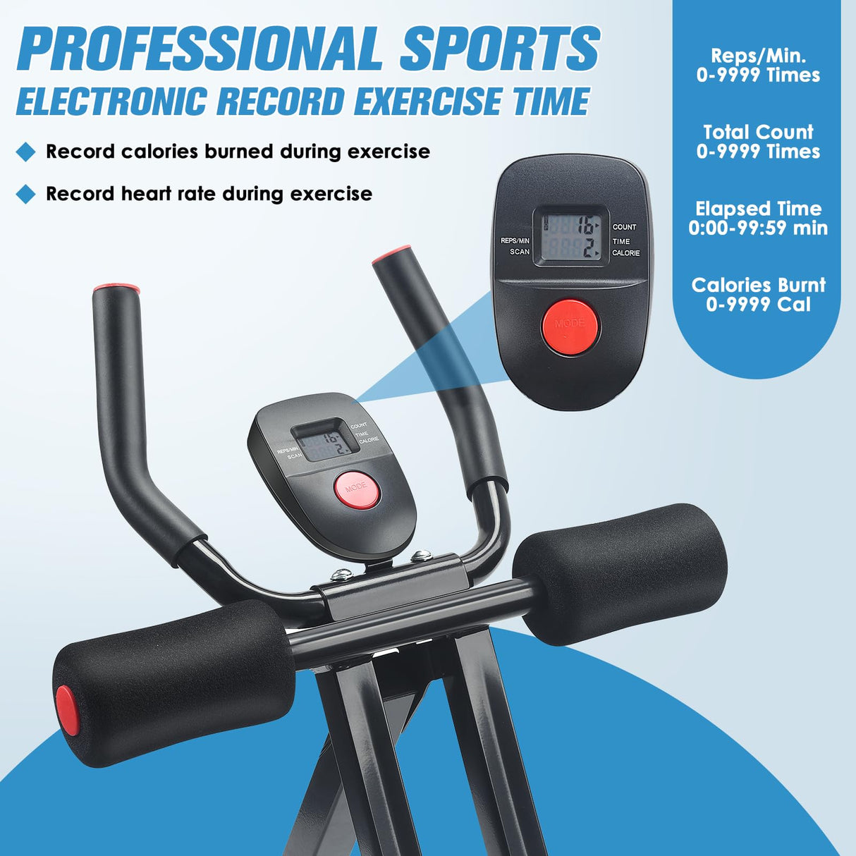 Fitnzoby Abdominal Trainers, Adjustable AB Machine at Home or Gym for Core Strength Training, Ab Cruncher Foldable Fitness Gear for Men and Women Exercise &Workout