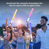 Bsgifts LED Glow Sticks 6 Pack, Reusable Light Up Toys 15 Colors Light Stick Bulk, Glow Party Supplies for Wedding, Birthday, Raves, Concert, Camping, New Year, Halloween, Christmas (with AAA Battery)
