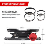 Quick Release Fire Extinguisher Mount - Aluminum Adjustable UTV Roll Bar Fire Extinguisher Holder Mounting Bracket Compatible with Jeep Wrangler TJ JK JL JKU Polaris RZR Ranger Can-Am X3 Universal