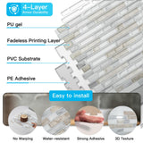 Art3d 10-Sheet Heavy-Duty Peel and Stick Backsplash, Waterproof Wall Tiles Stick on Kitchen Backsplash Living Space, Beige & White