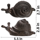 Pumtus Cast Iron Key Hider, Snail Hide-a-Key Holder, Outside Spare Key Hider Figurine, Small Snail Garden Statues Ornament, Decorative Jewelry Trinkets Box for Ear Studs Rings Paper Clips