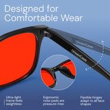 livho High Tech Blue Light Blocking Gaming Glasses - Red Lenses