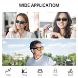 HIBLOKS Polarized Clip-ons for Ray-Ban Meta Wayfarer (RW4008 & RW4012 Large 53-22), Discoloration Clips Compatible with Ray-Ban Meta Wayfarer Gen 2 Protect Your Eyes, Cool and Fashion (Large, Black)