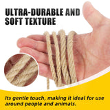 Radix Rope Natural Jute Twine, 5MM x 328FT Jute Rope Roll, Heavy Duty Thick Twine for Cat Scratching Post, Bundling, Gardening and DIY Crafts