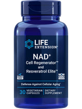 Life Extension NAD+ Cell Regenerator and Resveratrol Elite, NIAGEN nicotinamide riboside, Trans-resveratrol, quercetin, Fisetin, for Longevity, Energy, and oxidative Stress, 30 Vegetarian Capsule