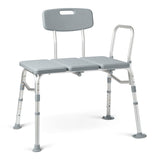 Medline Transfer Bench for Bathtubs and Showers, Adjustable Shower Bench and Bath Seat for Seniors and Adults, Slip-Resistant Feet, Heavy-Duty 400 lb. Weight Capacity, Tool-Free Assembly