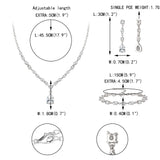 Clear Cubic Zirconia Drop Wedding Jewelry Set for Bride Bridesmaid Silver