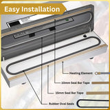 Sealer Supply Maintenance Parts Kit Compatible with Weston PRO-2100, PRO-2300, PRO-3500 Models - Includes 2 Chamber Seals, 3 PTFE Seal Bar Tapes & 1 Heat Wire - Weston Pro Vacuum Sealer Parts