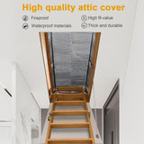 Attic Stairway Insulation Cover - Premium Energy Saving Attic Stairs Door Ladder Insulator Pull Down Tent with Zipper 25 in x 54 in x 11In (Attic Cover)