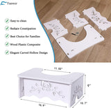 Fanwer Squatting Toilet Stool - Poop Stool for Bathroom, Wood-Plastic Composite, 9 Inch, Adults & Elderly