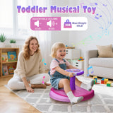 VROGTIK Sit and Spin Toys for Toddlers 1-3 Girls, 360° Toddler Spinning Seat with LED Lights and Music Christmas Birthday Gift for 1 2 3 Years Old Girl Sensory Toys Toddler Activities