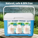 SuccorWare 5 Packs Reusable Ice Packs for Lunch Boxes - 12+ Hour Cooling Ice Gel Pack for Camping, Beach, Office - Ice Packs for Cooler Bag, Cooler Backpacks (600 Grams)
