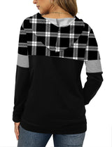 Angerella Buffalo Plaid Pullover Hoodie for Women Christmas Long Sleeve Shirts Sweatshirt Casual Fall Tops Tunics XL
