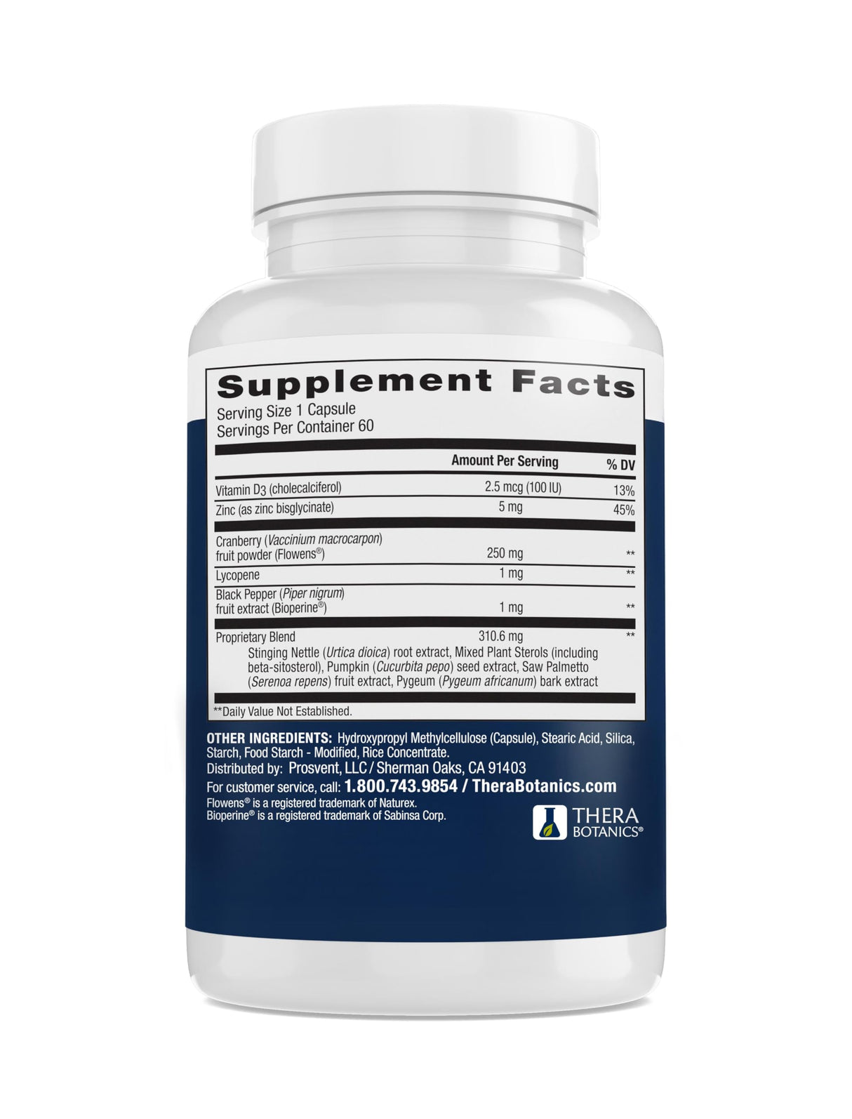 Prosvent Advanced Men's Prostate Support Natural Supplement with Saw Palmetto, Vitamin D, and Zinc to Ease Urinary Frequency & Urgency (60 Count)