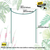 WooWellGoGoGo Snake Plant Support Stake - Half Round Peony Stake and Support, Heavy Duty Hydrangea Support Cage, Half Moon Houseplant Support Ring for Potted Indoor Plants (4 Pack, 14x8Inch)