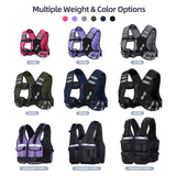 Weighted Vest for Men and Women: Sportneer 15lbs Weight Vest with Reflective Stripe Running Vest with Large Pocket for Cardio Workout Strength Training Fitness Muscle Building Weight Loss Weightlifting Black