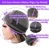 26 Inch Glueless Wigs Human Hair Pre Plucked Pre Cut Wear and Go 5x5 HD Lace Closure Wigs Human Hair Body Wave Wig P4/27 Honey Blonde Ombre Highlight Lace Front Wig Human Hair Wig 180% Density