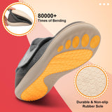 LeIsfIt Mens Slippers Wide House Shoes Adjustable Diabetic Shoes Arthritis Swollen House Slippers Indoor Outdoor Dark Grey Size 11