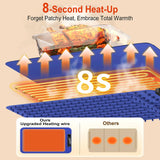 Warming mat for Food, Food Warming Mat - New Upgraded Fast Heating Silicone Electric Warming Tray, Larger Touch Screen, Higher Feet, Roll Up Warming Mat for Food, Portable Food Warmer, Blue