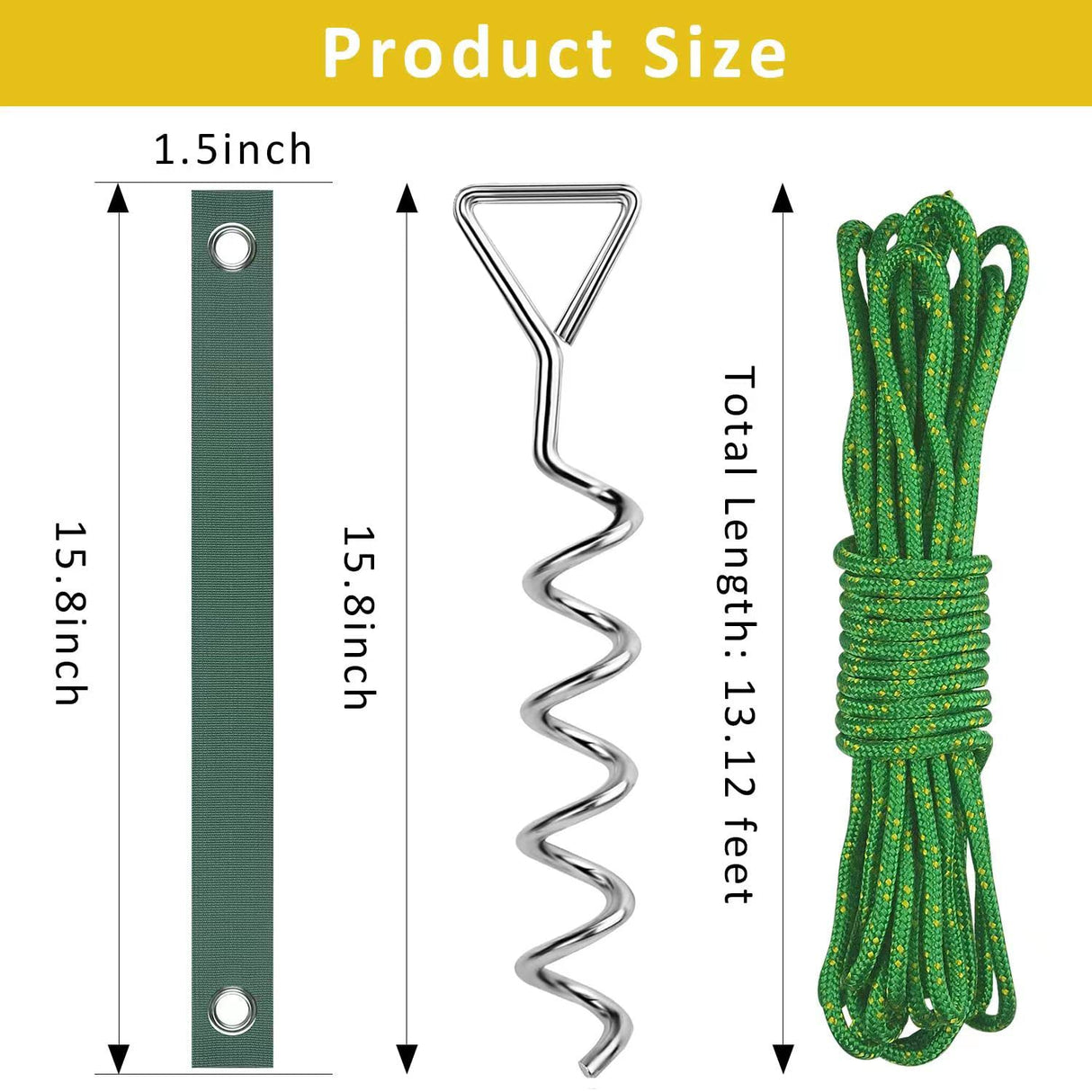 FCENDS Spiral Tree Stake Kit, Tree Stakes and Supports for Leaning Trees, Protect Trees from Bad Weather