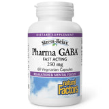 Natural Factors Stress-Relax Pharma GABA 250 mg, Non-Drowsy Stress Support for Relaxation and Mental Focus, 60 Vegetarian Capsules
