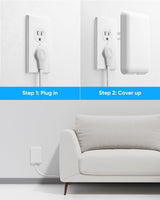 Olcorife Flat Extension Cord with Outlet Cover, Flat Plug Power Strip with 6 Outlets and 3 USB Ports, 5 FT Cord Hidden Outlet Extender for Tight Spaces