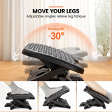 ErGear Under Desk Footrest, Adjustable Foot Rest with 3 Height Settings and 30-Degree Angle, Ergonomic Desk Foot Rest with Massage Texture, Foot and Leg Rest for Home & Office
