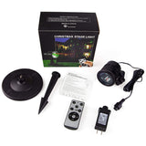 Christmas Laser Lights, Projector Lights Landscape Spotlight Red and Green Star Show with Christmas Decorative Patterns for Indoor Outdoor Garden Patio Wall