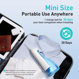 COSLUS Water Dental Flosser Teeth Pick: Portable Cordless Oral Irrigator 300ML Rechargeable Travel Irrigation Cleaner IPX7 Waterproof Electric Flossing Machine for Teeth Cleaning C20(F5020E) White