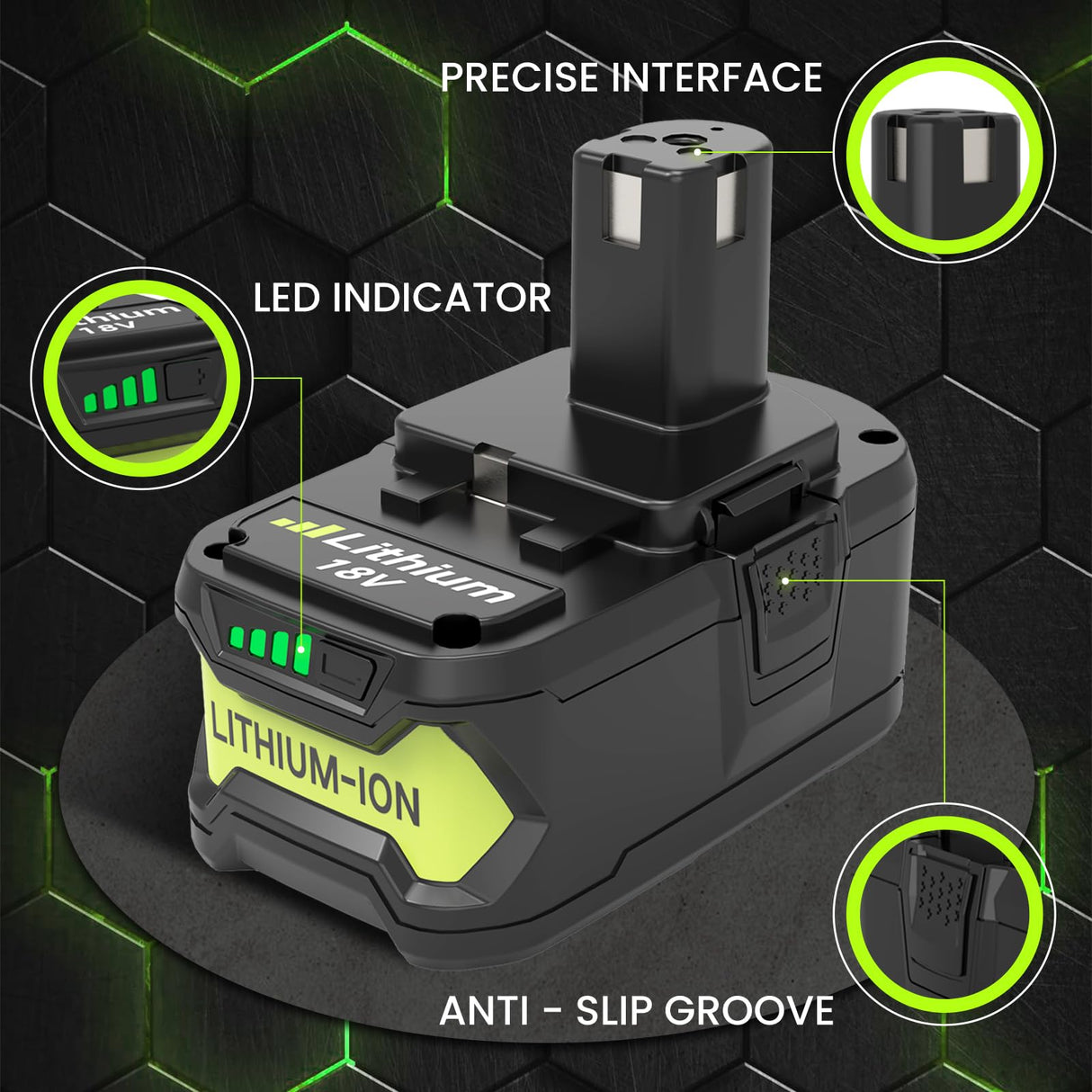 2 Packs 8.0Ah 18 Volt High Capacity Replacement for Ryobi 18V Battery 8000mAh, Compatible with Ryobi 18 Volt Lithium ion Battery P108 P107 P105 P104 P103 P102 Cordless Power Battery Tools (Yellow)