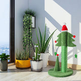 BOLUO Cat Scratching Post Tall Ceder Christmas Cat Trees for Adult Large Cats Scratcher Cute Toy Kitten Kitty Sisal Scratch with Teaser Ball Indoor Outdoor 31 inch