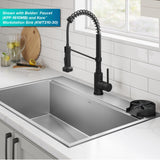 KRAUS CleanMate Glass Rinser for Kitchen Sink in Matte Black Color Finish, KGR-500MB