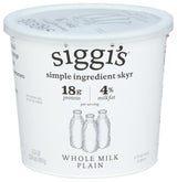 Siggi’s Icelandic Strained Whole Milk Yogurt, Plain, 24 OZ. – Thick, Protein-Rich Yogurt Snack