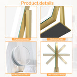 Gvnkvn Arched Makeup Vanity Mirror with Lights 17.2" Large LED Lighted Mirror, Hollywood Make Up Mirror with Lighting, Smart Touch,Detachable 5X Magnification 360° Rotation, (Gold,Gift Box)