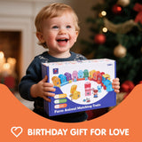 Toddler Learning Toys for 2 3 Year Old Boy Girl - Counting Matching & Sorting Activity Montessori Train Set with Farm Animals, Finger Puppets, Keys to Lock and Unlock Barns, Christmas Birthday Gift