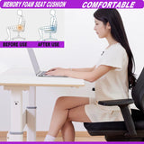 Extra Large Office Chair Seat Cushion, Memory Foam Cushion for Coccyx, Tailbone, Sciatic Pain Relief, Non-Slip Chair Pads for Car, Wheelchair, Gaming Chair