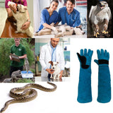 Animal Handing Gloves Bite Proof 23.7 Inch Kevlar Reinforced Multipurpose Pet Leather Glove Padding Dog,Cat Scratch,Bird Handling Falcon Gloves Grabbing,Reptile Squirrel Snake Bite
