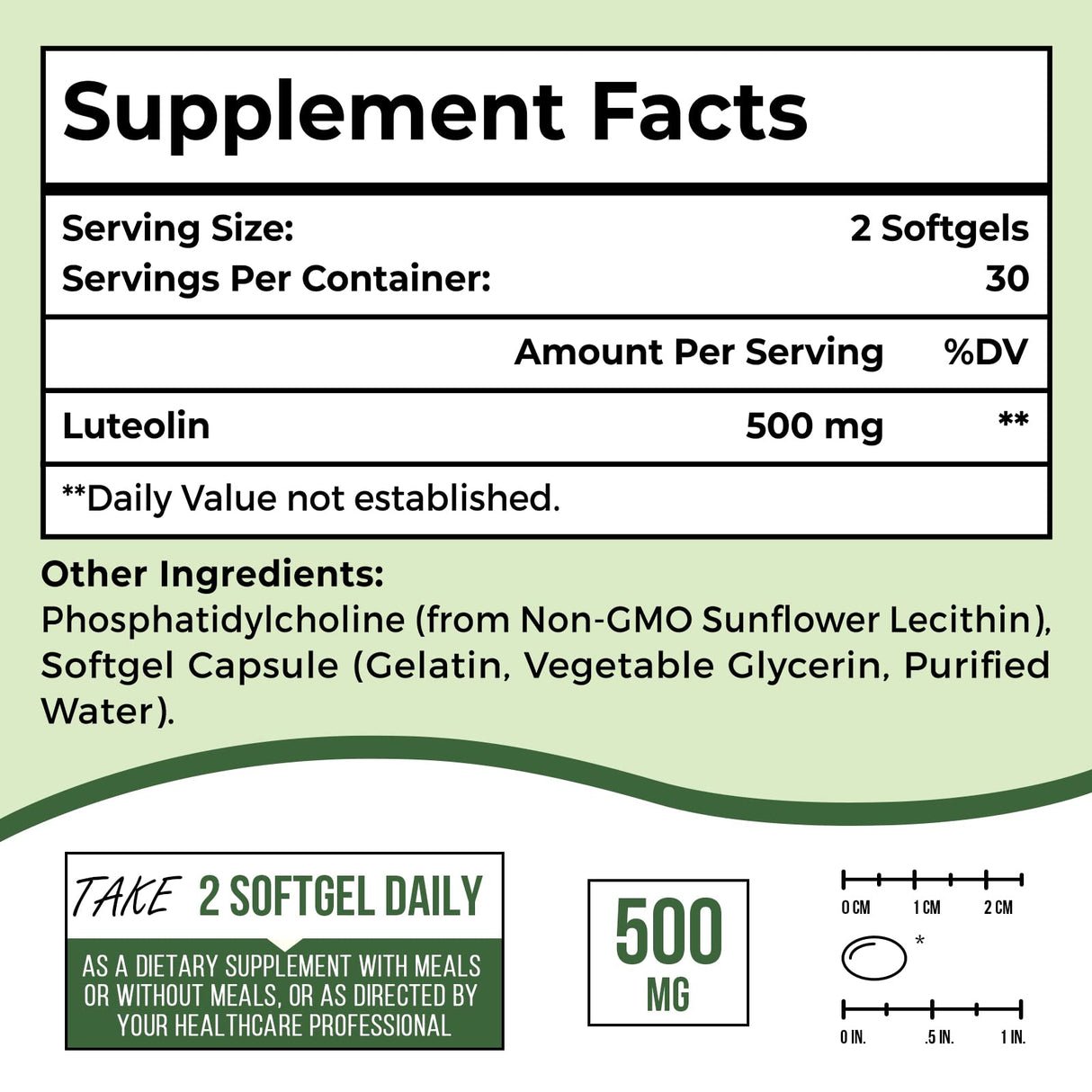 Ulmubra Liposomal Luteolin 500MG, Maximum Absorption, Potent Flavonoid, 60 Softgels, Luteolin Supplement, Non-GMO, Gluten Free