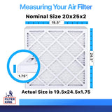 Filter King 20x25x2 Air Filter (MERV 8) (4-Pack) Dust & Allergy Control AC Furnace Filters, MADE IN USA, HVAC, Pleated, Electrostatic (Actual Size: 19.5 x 24.5 x 1.75)