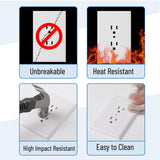 Bates- Duplex Wall Outlet Cover, 20 Pack, White Wall Plates