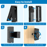 Anti-Theft Ring Doorbell Mount for 2026 Newest Ring Battery/Other Doorbell/Plus/Pro (2nd Gen), No-Drill Camera Doorbell Kits, Non-Blocking Motion Sensor, Accessories for Apartment & Rental, Black
