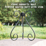 VCUTEKA Gazing Ball Stand, Metal Gazing Globe Stand for 10-12 Inch Garden Gazing Globe, Indoor/Outdoor Display Stand Décor Accessories, Black 16" H