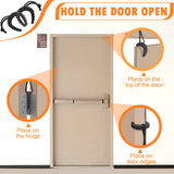 Crosize 4 Pack First Responder Door Stops, Door Jam for Law Enforcement, Police, Emergency Medical Services, Black Door Stoppers Wedge