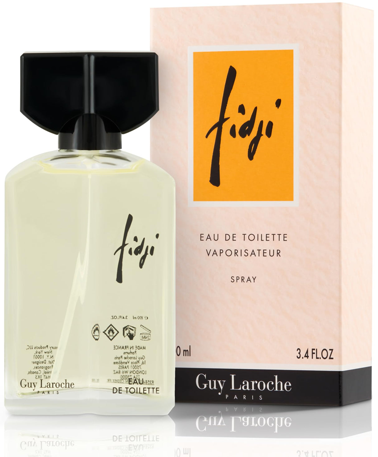 Guy Laroche Fidji, Iconic Designer Fragrance, Eau de Toilette for Women, Long Lasting Women Perfume, Day and Evening Aromatic Scent, 3.4 Fl. Oz.