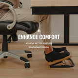 Adjustable Under Desk Foot Stool - Ergonomic Foot Rest with 7 Angles - Walnut
