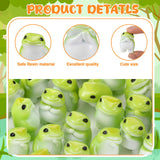 Novabright 30 Pcs Mini Resin Frogs Figurines Small Mini Frogs Figurines to Hide Bulk Miniatures Frog Statue Gift for Home Desktop Miniature Fairy Garden Dollhouse Outdoor Decoration for Summer Party