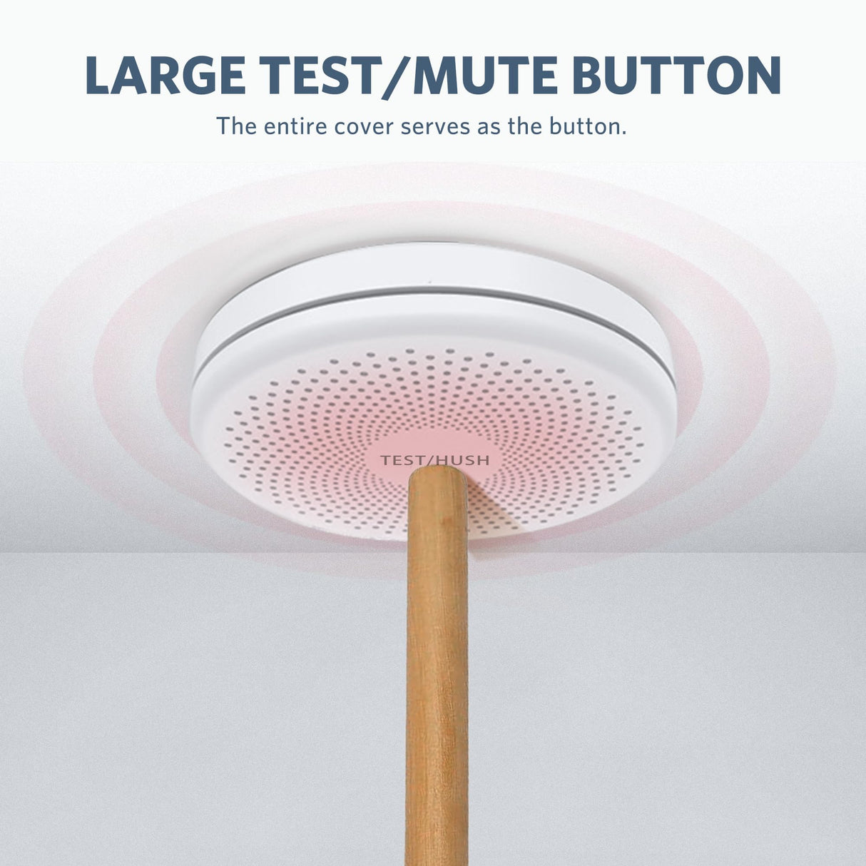 Smoke Detector Carbon Monoxide Detector Combo, HATHEPHS 10-Year Battery Slim Smoke & CO Alarm with Large Test/Silence Button, Adhesive & Screws Included