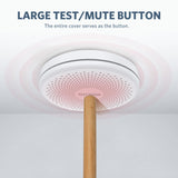 Smoke Detector Carbon Monoxide Detector Combo, HATHEPHS 10-Year Battery Slim Smoke & CO Alarm with Large Test/Silence Button, Adhesive & Screws Included
